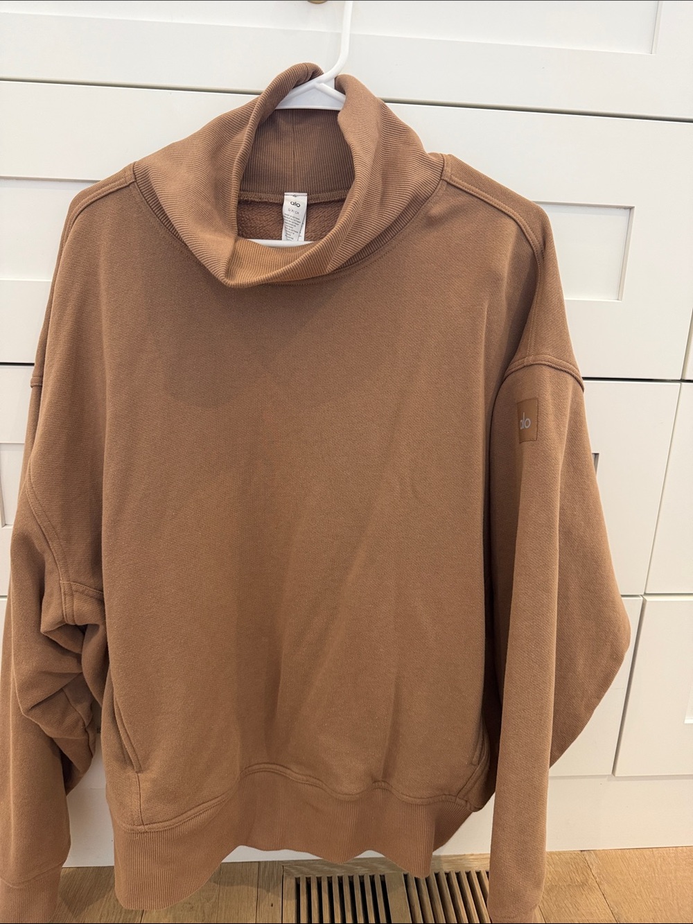 ALO Yoga Women's Cowl Neck Sweater - Brown